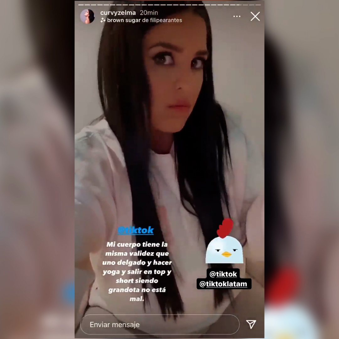 Curvy Zelma acusó a TikTok de “gordofobia”: censuraron una foto en ropa  deportiva