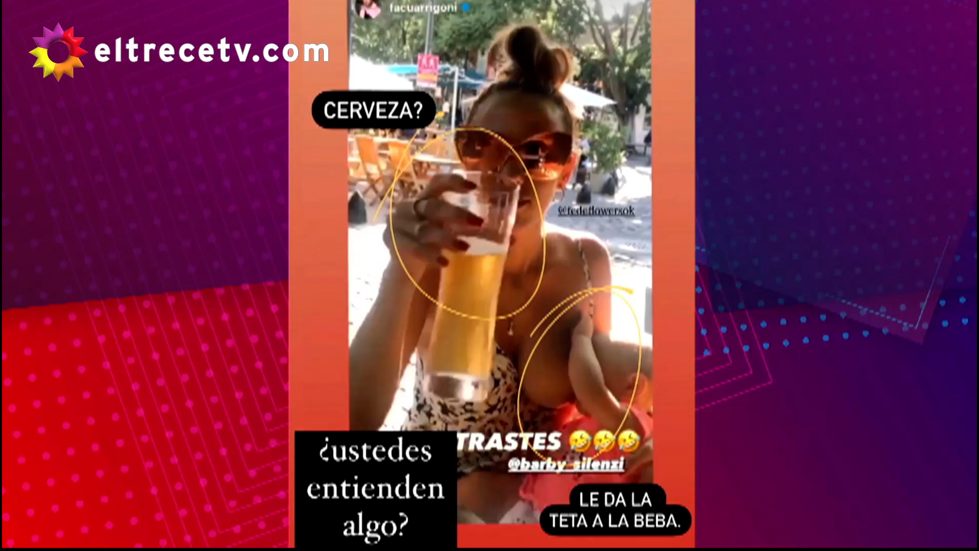 Barby Silenzi se defendió de las críticas por beber alcohol al amamantar a  su beba de ocho meses: “No me interesa lo que digan”