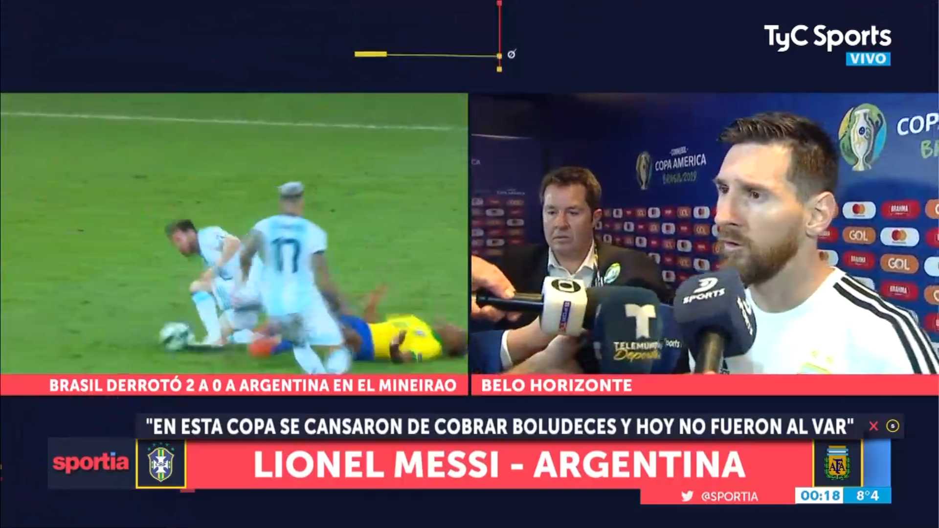 Resultado de imagen para messi declara conmebol